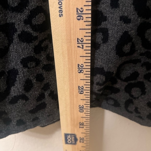 JM Collection Lace Open-Front long Cardigan in Gray and Black animal print 310 - Picture 7 of 9